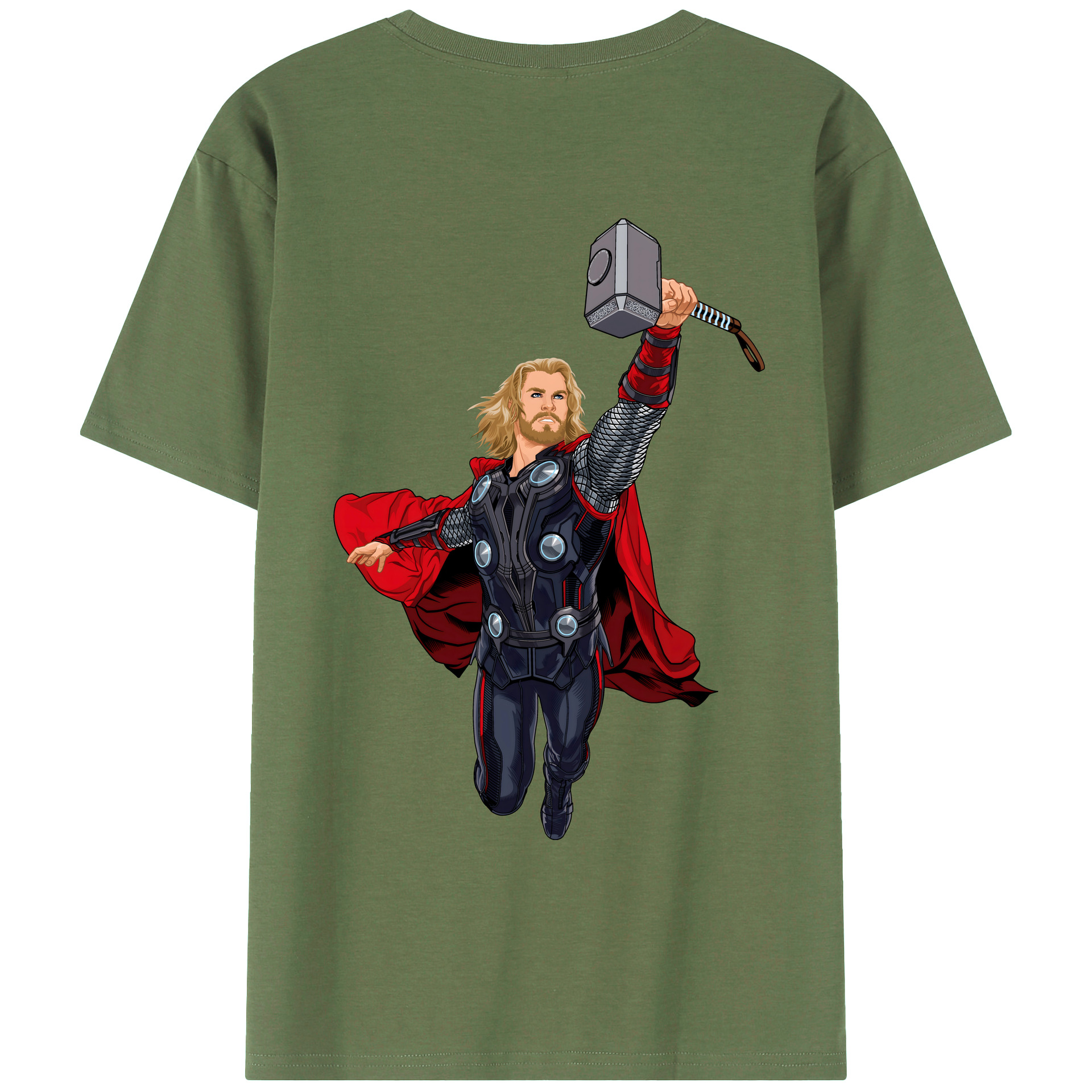 （画像用） アベンジャーズ The Avengers 綿100％ メンズ半袖Tシャツ（バックプリント） 通気性